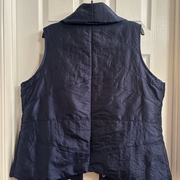 1X Coldwater Creek Midnight Blue Quilted Vest - Picture 2 of 7